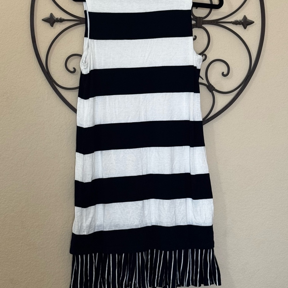 Bailey 44 Black and White Striped Mini Dress